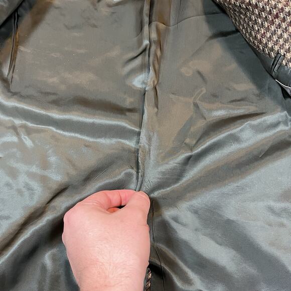 Vintage Gieves & Hawkes Houndstooth Brown Blazer 42R 32 Wool Blend See Note - Picture 15 of 16